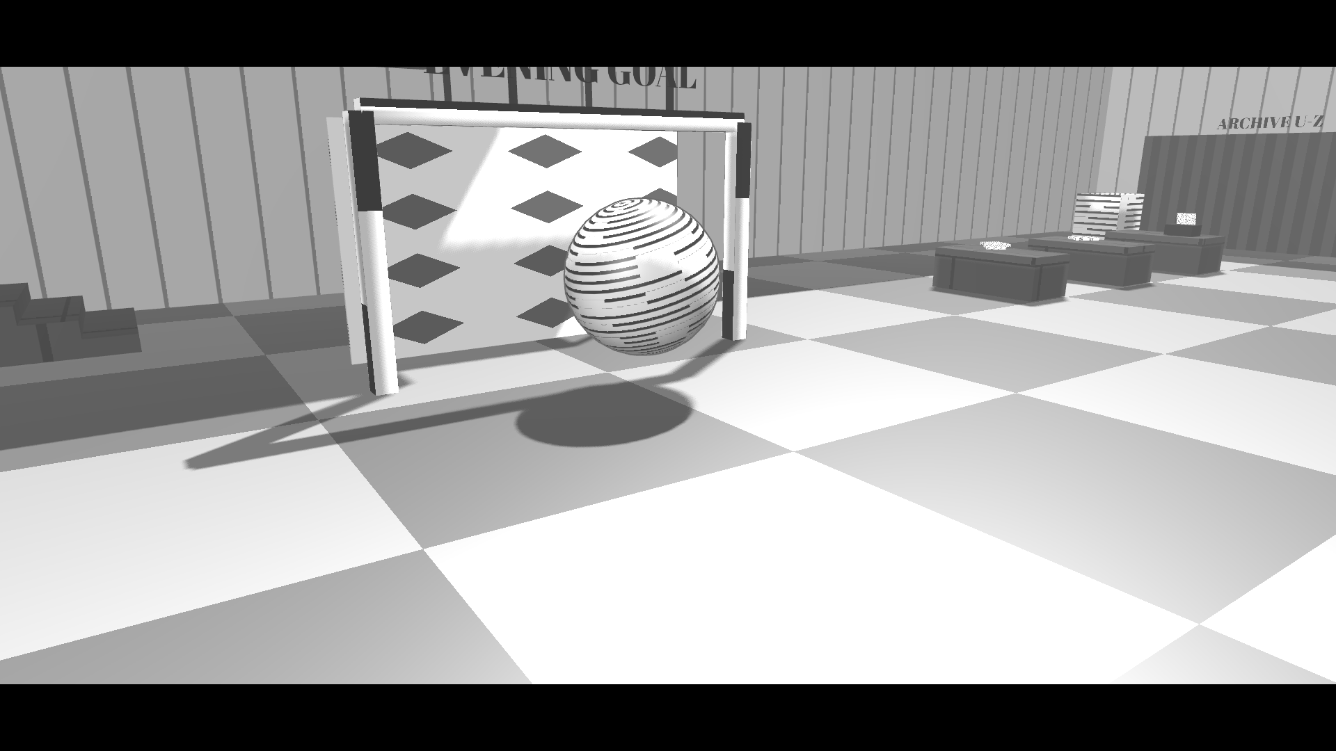 Citizens square up around a giant ball in a game of Slapball.